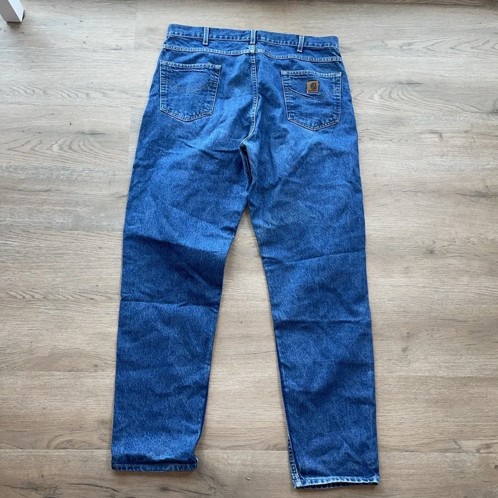 Vintage Carhartt B17 DST Jeans Mens 34x30 Relaxed Fit Blue Denim Y2K
